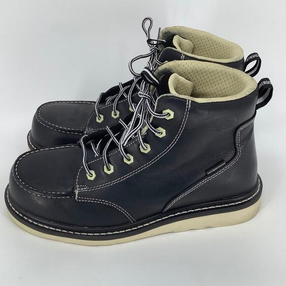 Avenger Size 11M Black Mid 6" Wedge Work Boots CT Lace-Up Waterproof P2-5 - Picture 3 of 13